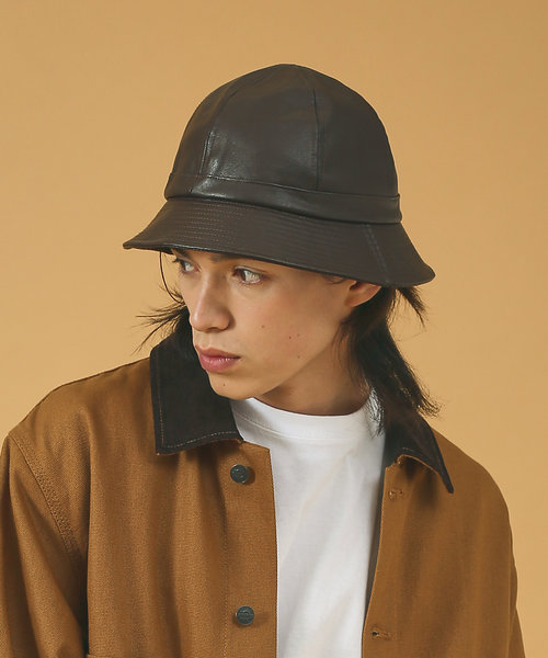 【RUBEN/ルーベン】FAKE LEATHER METRO HAT/レザーメト