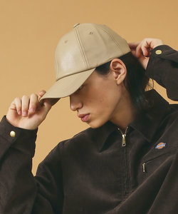 【RUBEN/ルーベン】FAKE LEATHER CAP/フェイクレザーキャップ