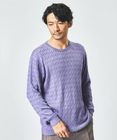 メンズのニット・セーター（パープル/紫色）通販 | &mall（アンド 