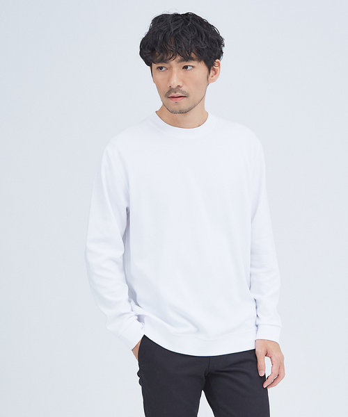 【スムースタッチ】リブ付 長袖Tシャツ