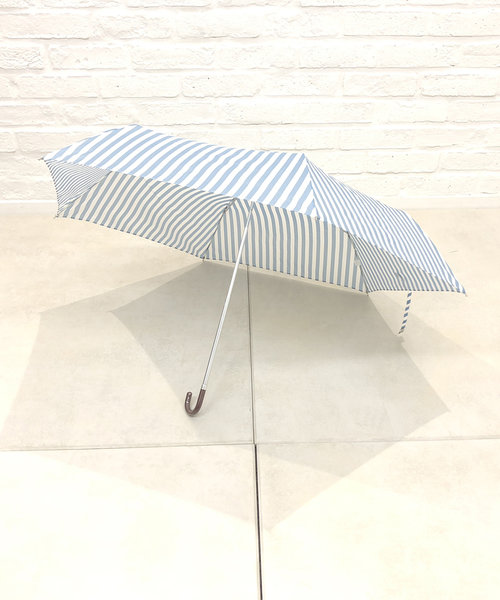 ペンシルストライプ折りたたみ雨傘