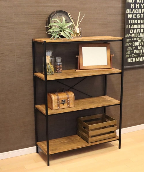 オールドアイアンラックワイド4段