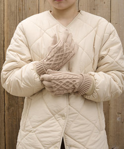 抗菌ケーブル手袋(ベージュ)
