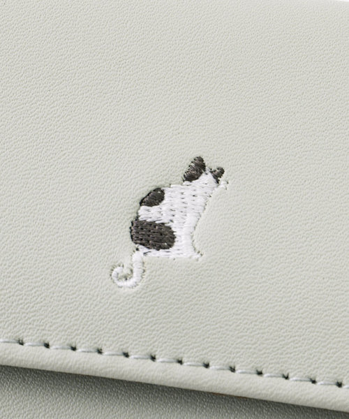 cats】猫刺繍フェイクレザーミニウォレット | salut!（サリュ）の通販