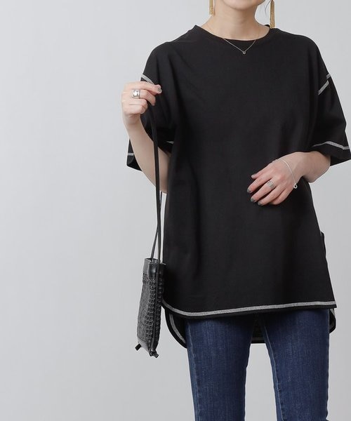 天竺前後差半袖t サイドスリットｔシャツ Colony 2139 コロニートゥーワンスリーナイン の通販 Mall