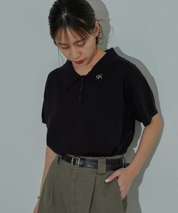 【PIKO企画】衿刺繍ニットポロ