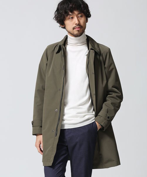 最高ステン カラー コート メンズ カーキ ファッションのすべて