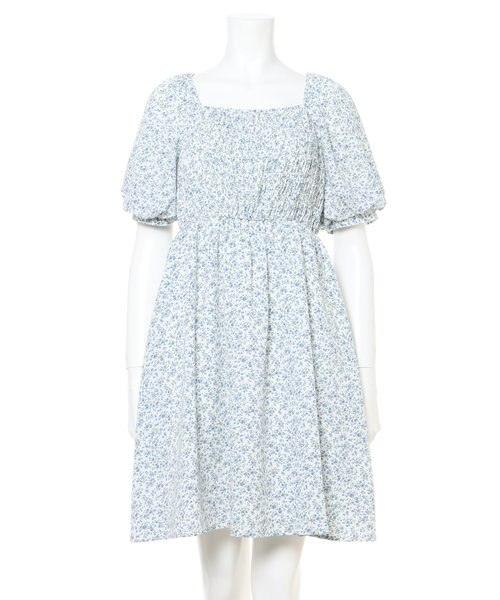 花柄シャーリングミニ ワンピース Ingni イング の通販 Mall