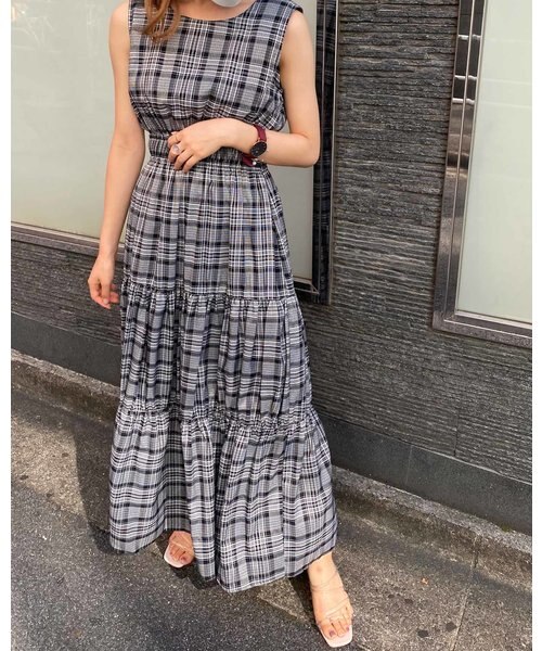 チェック柄ノースリ ワンピース Ingni イング の通販 Mall