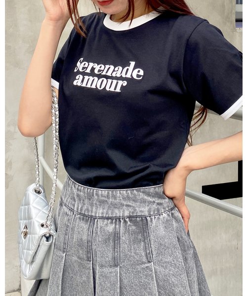 袖リボンリンガーTシャツ