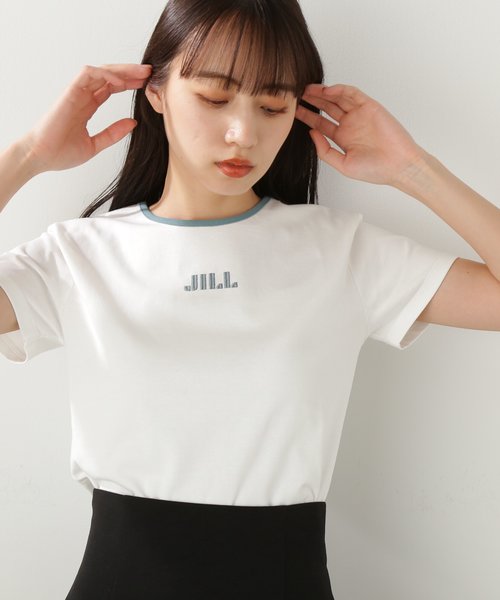 バイカラーパイピングシシュウロゴTシャツ | JILL by JILL STUART