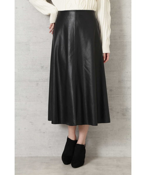 【新品100%新品】ナチュラルビューティー　レザースカート スカート