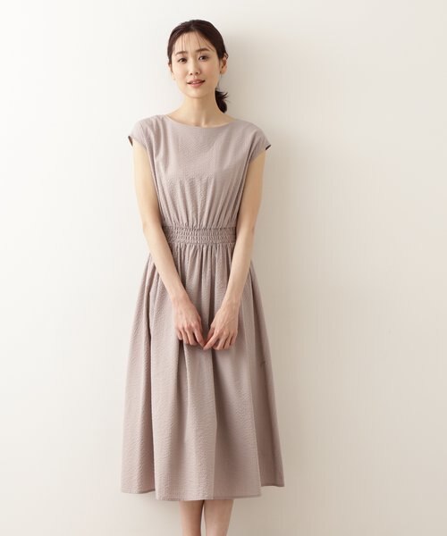 サッカーストライプシャーリングワンピース Natural Beauty Basic ナチュラルビューティーベーシック の通販 Mall