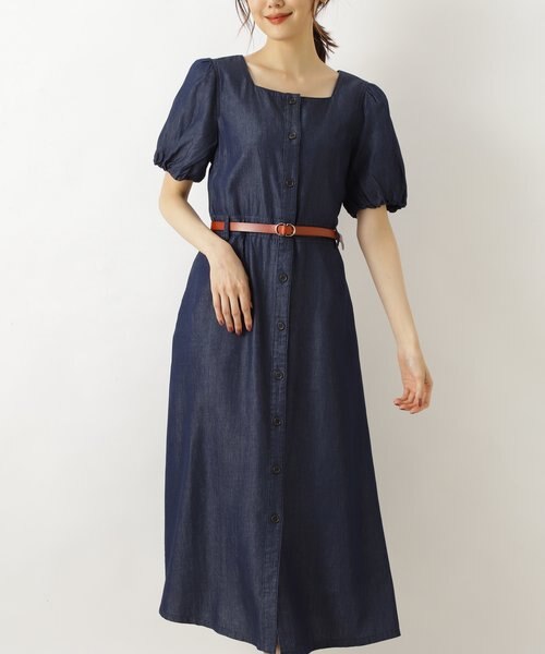 ボリュームスリーブワンピース デニム Natural Beauty Basic ナチュラルビューティーベーシック の通販 Mall
