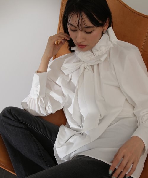 感謝の声続々! ビッグボウブラウス ナチュラルビューティーベーシック