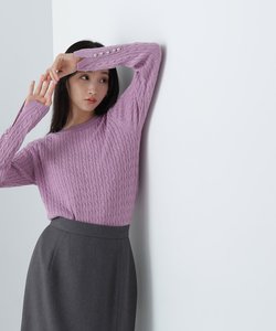 ミニケーブルニットシリーズ クルーネックプルオーバー　24AW