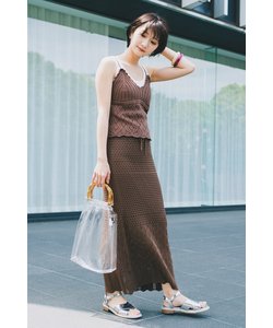 ◆透かし編みニットスカート