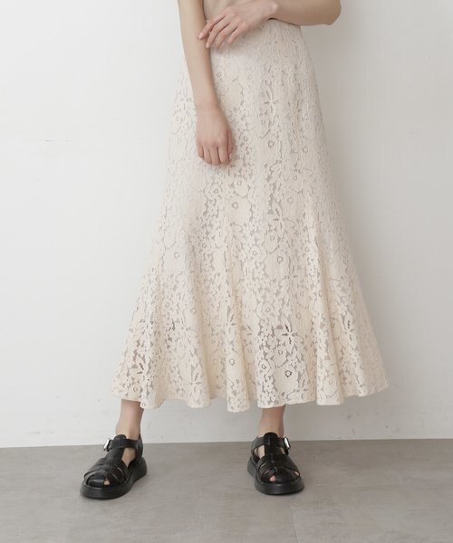 追加 [Sシリーズ対応商品]三角マチレースマーメイドスカート | FREE 