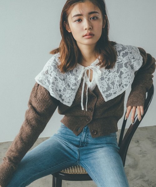 インフルエンサー森下愛里沙さんレコメンド 柄違いショートニットカーディガン Free S Mart フリーズマート の通販 Mall