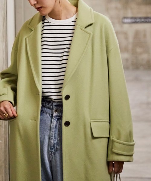 Sシリーズ対応商品]メルトンルーズチェスターロングコート | FREE'S