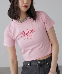 ショート丈ロゴTシャツ