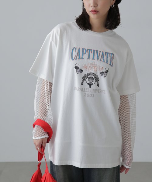 ヴィンテージライクプリントTシャツ