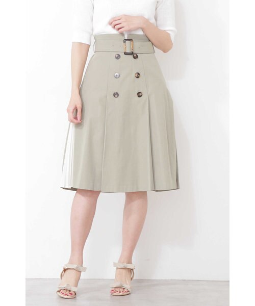 トレンチツイルサイドプリーツスカート | PROPORTION BODY DRESSING  