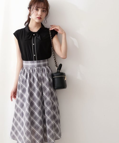 シアーチェックギャザースカート | PROPORTION BODY DRESSING