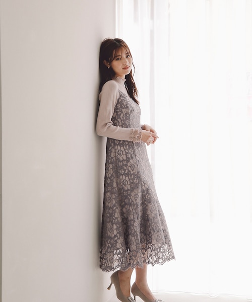 レースキャミワンピース WEB限定カラー：ピンク | PROPORTION BODY 