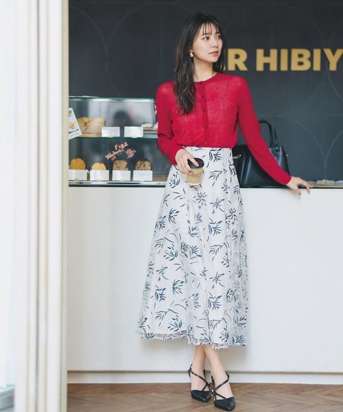 フラワーオーガン刺繍スカート | PROPORTION BODY DRESSING 