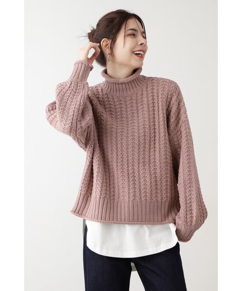 バスケット編ハイネックニット N Natural Beauty Basic エヌドット ナチュラルビューティーベーシック の通販 Mall