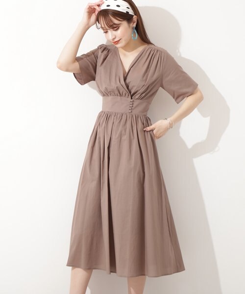 コットンローンカシュクールワンピース半袖 N Natural Beauty Basic エヌドット ナチュラルビューティーベーシック の通販 Mall