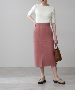 カルゼストレッチタイトスカート《S Size Line》