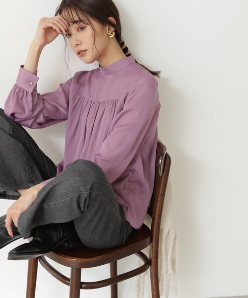 Natural Beauty Basic ギャザー ブラウス Natural Beauty Basic ギャザー ブラウス