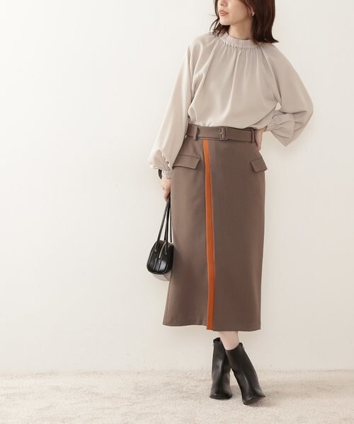 ベルト付バイカラータイトスカート S Size Line N Natural Beauty Basic エヌドット ナチュラルビューティーベーシック の通販 Mall