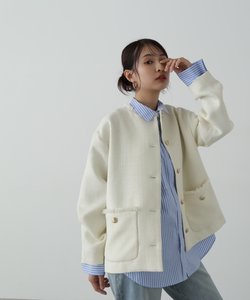 ノーカラーツイードブルゾン《WEB限定商品》《S Size Line》 24AW