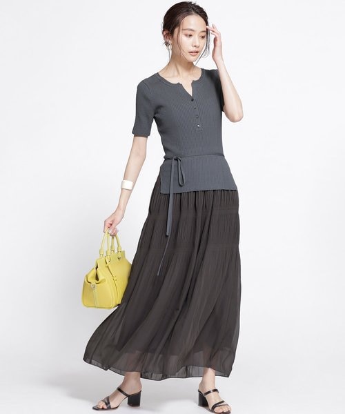 プリーツドッキングワンピース Nano Universe ナノ ユニバース の通販 Mall