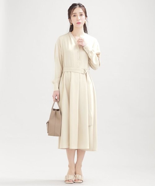 Web限定 Vネックフレアとろみワンピース 長袖 Nano Universe ナノ ユニバース の通販 Mall