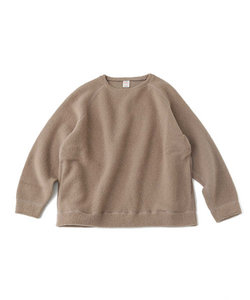 GOLD／BOUCLE WOOL KNIT CREW NECK