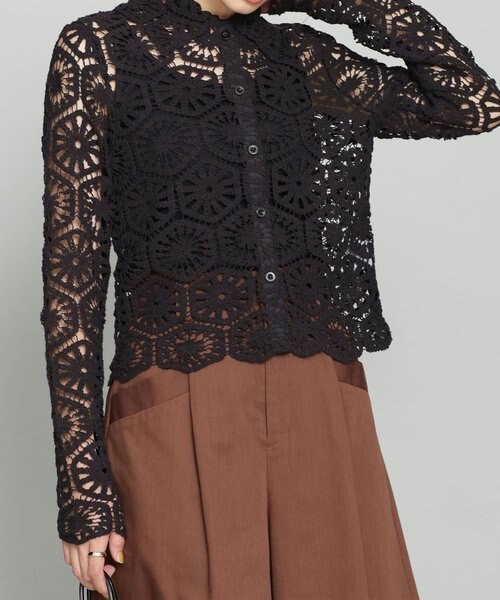 スカラレースブラウス 長袖 Nano Universe ナノ ユニバース の通販 Mall