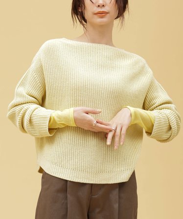 ニット・セーター（イエロー/黄色）通販 | &mall（アンドモール）三井
