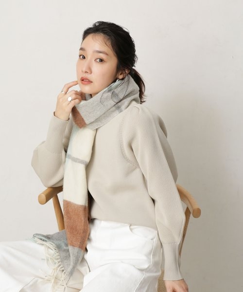 LB.04／ギャザーショルダーニットトップス