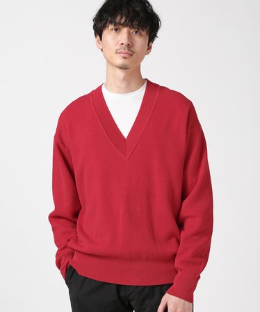 メンズのニット・セーター（レッド/赤色）通販 | &mall（アンドモール 