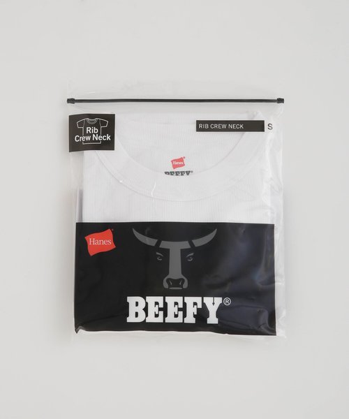 HANES／BEEFY リブクルーネックTシャツ | nano・universe（ナノ