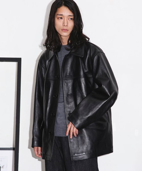 SCHOTT／別注 LEATHER CAR COAT | nano・universe（ナノ・ユニバース