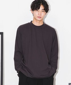 ストレッチスムースモックネックＴシャツ　長袖