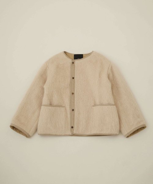 ES:S／NO COLLAR TRIM LINER JACKET