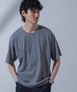 Anti Soaked(R)  汗染み防止 ピンボーダークルーネックTシャツ