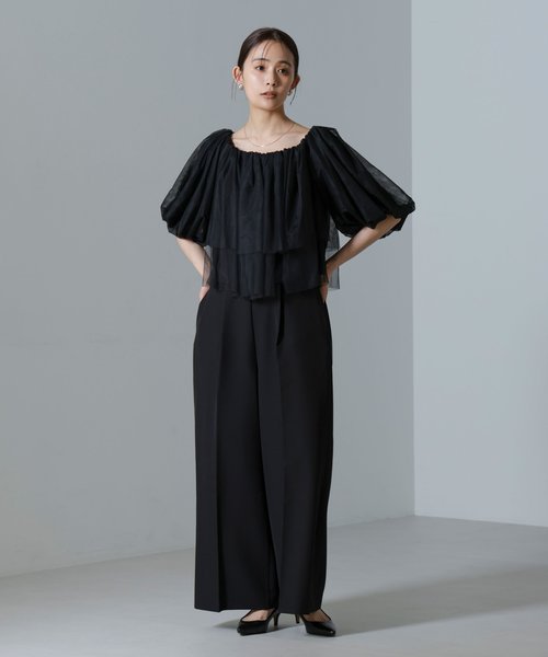 troisiemechaco／TULLE DOUBLECLOTH セットアップパンツ