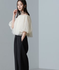 troisiemechaco／TULLE DOUBLECLOTH セットアップパンツ